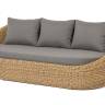 "Барселона" диван из искусственного ротанга трехместный, цвет соломенный