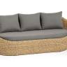 "Барселона" диван из искусственного ротанга трехместный, цвет соломенный