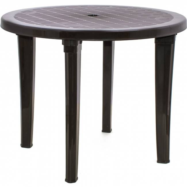 Стол пластиковый круглый шоколад Стол пластиковый круглый шоколад