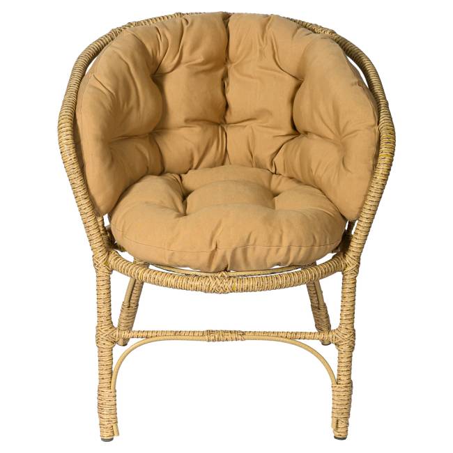 Комплект кофейный из искусственного ротанга Багама 2+1, светло-коричневый