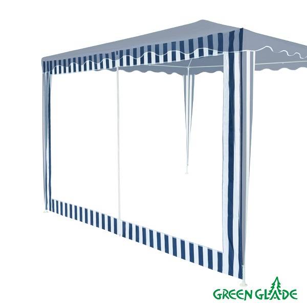 Стенка для садового тента Green Glade 4140 1,95х2,95м полиэстер с москитной сеткой синяя (20) Стенка для садового тента Green Glade 4140 1,95х2,95м полиэстер с москитной сеткой синяя (20)