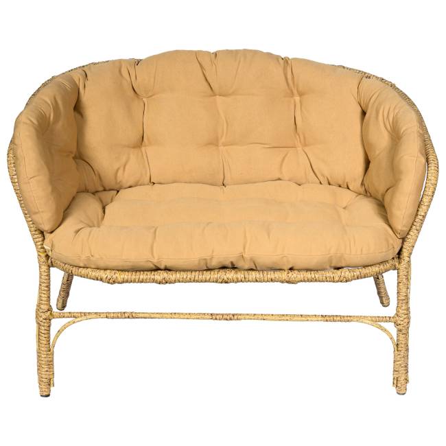 Комплект кофейный из искусственного ротанга Багама 3+1, светло-коричневый