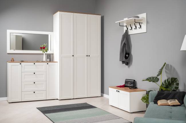 Вешалка Остин 15.12 цвет белый шагрень