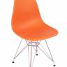 Стул Eames оранжевый, опора металл