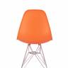 Стул Eames оранжевый, опора металл