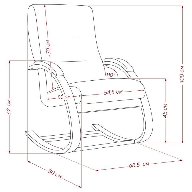 Кресло-качалка Leset Милано Венге V28 желтый Кресло-качалка Leset Милано Венге V28 желтый