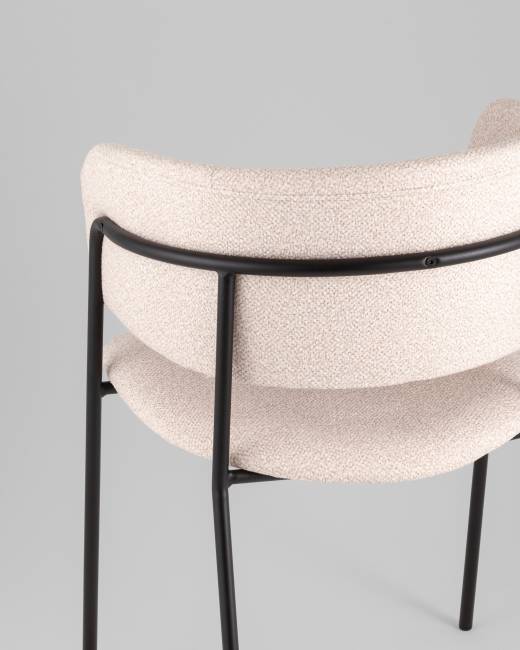 Кресло Нэлли New буклированный велюр бежевый