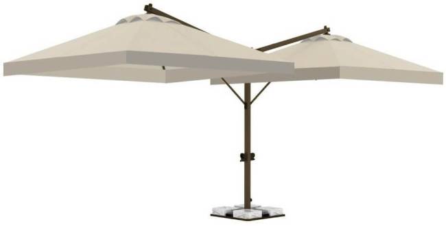 Зонт профессиональный двухкупольный 7х3.5 м Double Banana T бежевый 7000х3500 мм Зонт профессиональный двухкупольный 7х3.5 м Double Banana T бежевый 7000х3500 мм