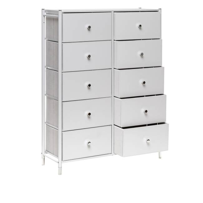 Комод Leset Хайди 10 ящиков Белый Белый Комод Leset Хайди 10 ящиков Белый Белый