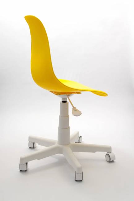 Кресло компьютерное Смузи белый/горчичный