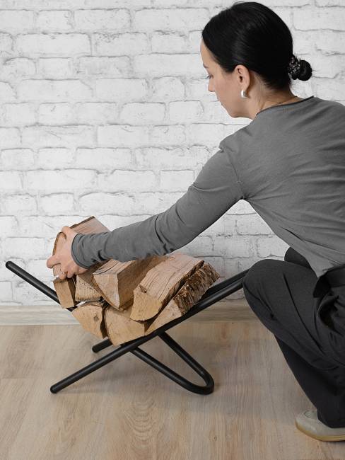 Дровница 2 черный