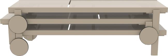 Шезлонг-лежак металлический Casablanca белый, бежевый 1900х740х310 мм