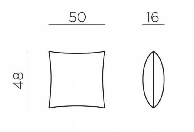 Подушка декоративная Passepartout зеленый 480х500х160 мм