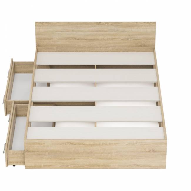 Кровать с ящиками Стандарт 1400 цвет дуб сонома