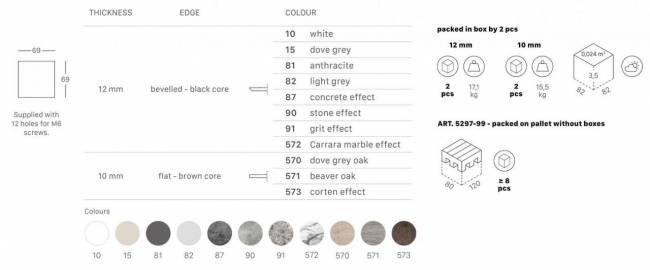 Столешница квадратная Compact Laminate для подстолья Nemo, Domino, Tiffany, Cross состаренный дуб тортора 700х700х10 мм Столешница квадратная Compact Laminate для подстолья Nemo, Domino, Tiffany, Cross состаренный дуб тортора 700х700х10 мм