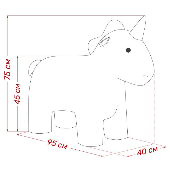 Пуф Leset Unicorn Omega 30, компаньон Omega 45