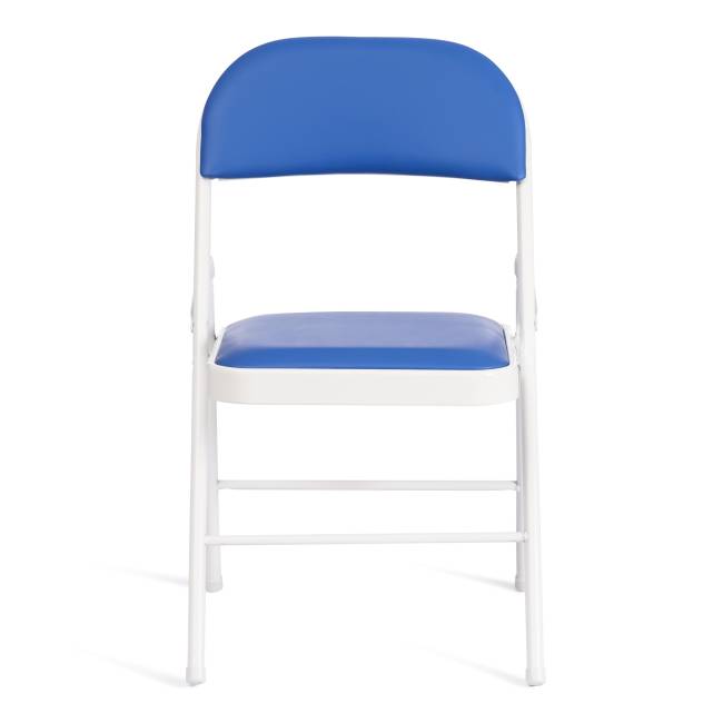 Стул складной FOLDER (mod. 3022G) / 1 шт. в упаковке каркас: металл, сиденье/спинка: экокожа, 46.5 х 47.5 х 79 см, blue (синий) / white (белый) синий, белый каркас: металл, сиденье/спинка: экокожа