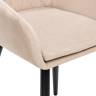 Стул с подлокотниками Leset Слим, каркас Черный, велюр Бежевый Бежевый Черный Стул с подлокотниками Leset Слим, каркас Черный, велюр Бежевый Бежевый Черный