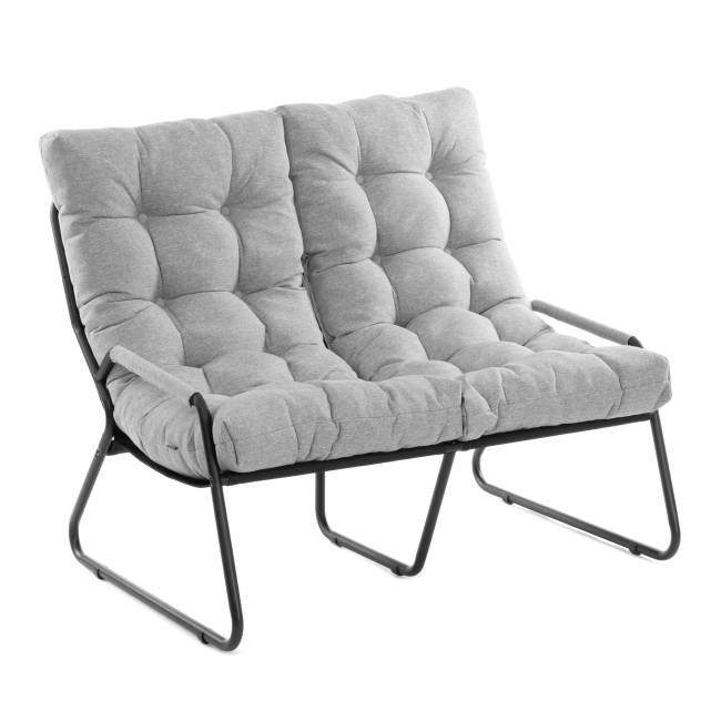 Диван Ergo/Эрго рогожка, серо-бежевый, 3M 16/2 светло-серый рогожка