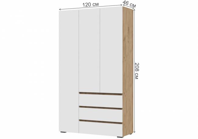 Элла ШК 06 белый / дуб крафт золото