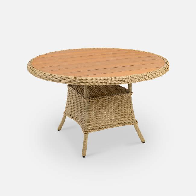 Стол Primo D1250 ДПК (с упаковкой) Цитрус, RAL 1014,  ДПК.Colorite Палисандр