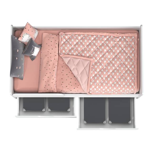 Кровать с ящиками Уна 11.22 цвет белый Кровать с ящиками Уна 11.22 цвет белый