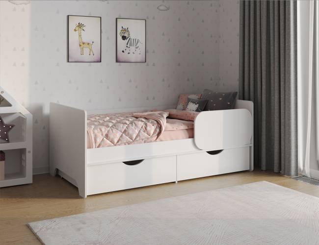 Кровать с ящиками Уна 11.22 цвет белый Кровать с ящиками Уна 11.22 цвет белый