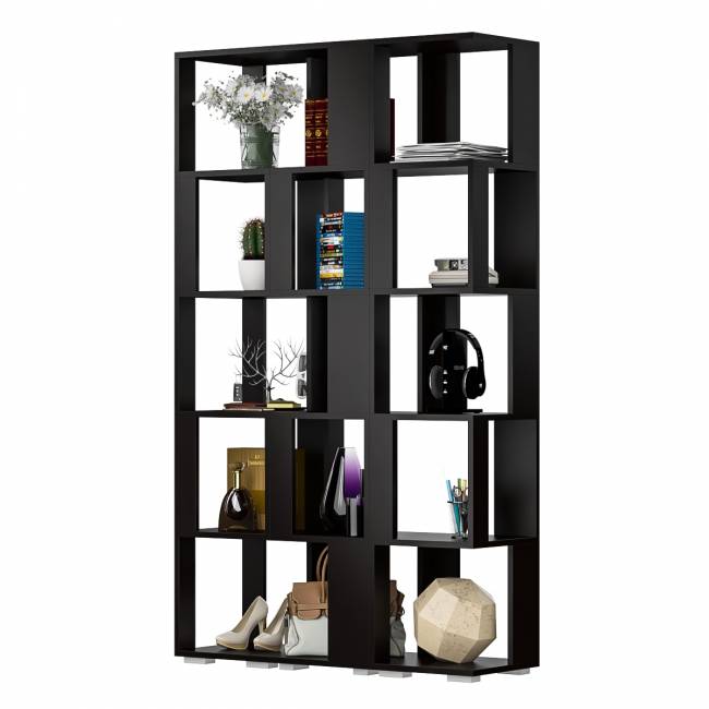 Комплект их 3-х открытых стеллажей цвет венге