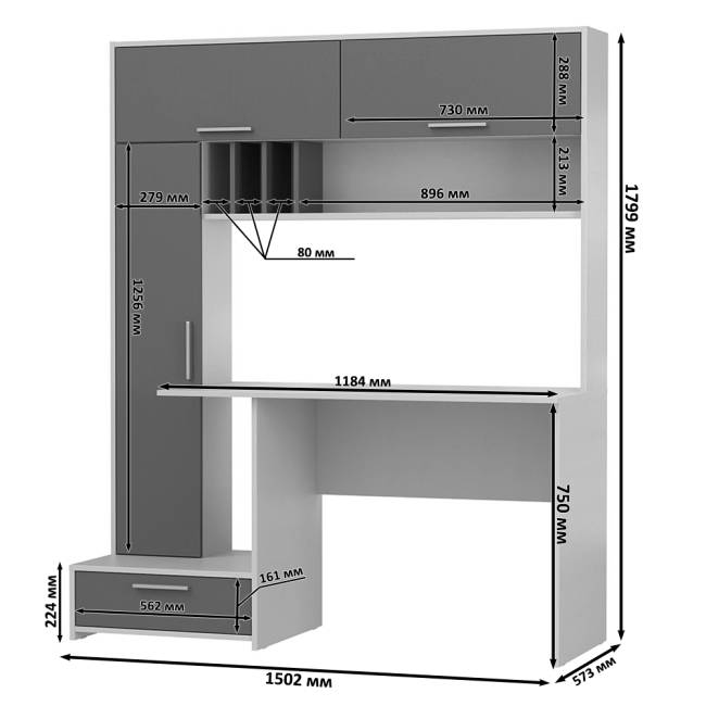 Два стола письменных Лайт 03.243Н цвет дуб крафт золотой/белый премиум/сатин/дымчатый зелёный Два стола письменных Лайт 03.243Н цвет дуб крафт золотой/белый премиум/сатин/дымчатый зелёный