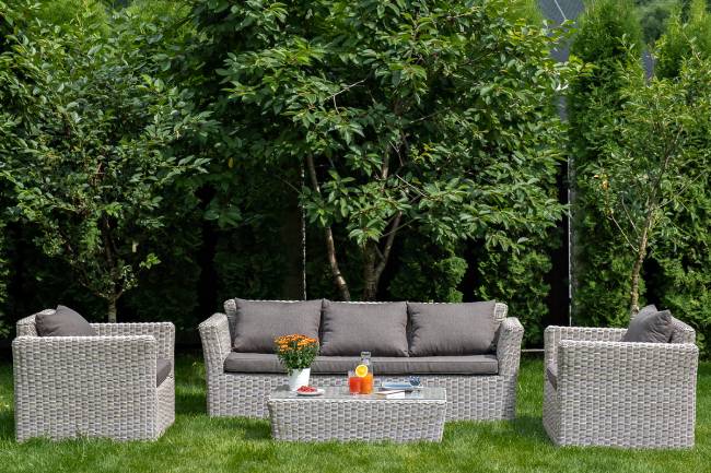 "Капучино" лаунж-зона из искусственного ротанга, цвет бежевый "Капучино" лаунж-зона из искусственного ротанга, цвет бежевый