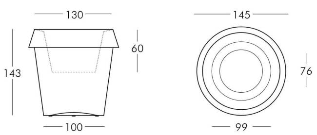 Кашпо пластиковое Big Gio Standard Ø1450х1430 мм