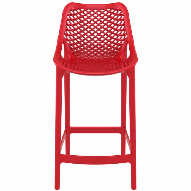 Стул пластиковый полубарный Air Bar 65 красный 440х510х950 мм
