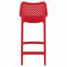 Стул пластиковый полубарный Air Bar 65 красный 440х510х950 мм