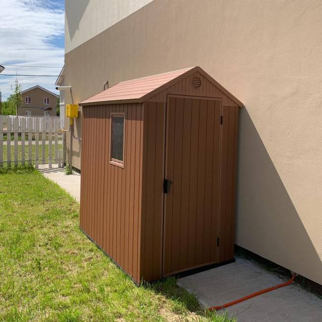 Сарай "Дарвин 4х6" (размеры 118 х 184 см), коричневый