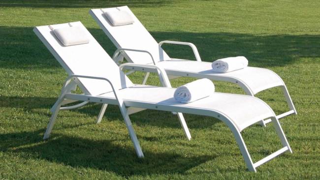 Шезлонг-лежак металлический Leisure 2080х720х400 мм