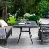 "Катания" обеденная группа плетеная на 4 персоны, цвет графит