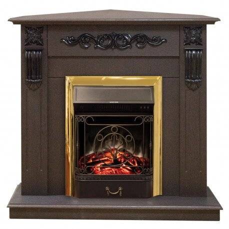 Электрокамин Dominica Corner DN/WT c очагом Fobos S Lux /Majestic S Lux Электрокамин Dominica Corner DN/WT c очагом Fobos S Lux /Majestic S Lux