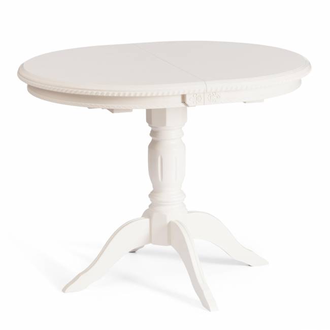 Стол STEFANO бук, мдф, 100+30x80x77см, Ivory white Ivory white бук, мдф Стол STEFANO бук, мдф, 100+30x80x77см, Ivory white Ivory white бук, мдф