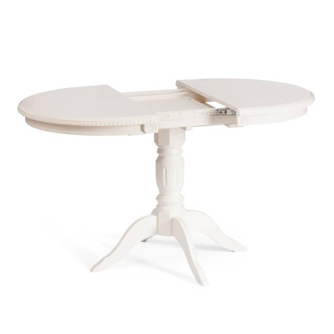 Стол STEFANO бук, мдф, 100+30x80x77см, Ivory white Ivory white бук, мдф Стол STEFANO бук, мдф, 100+30x80x77см, Ivory white Ivory white бук, мдф