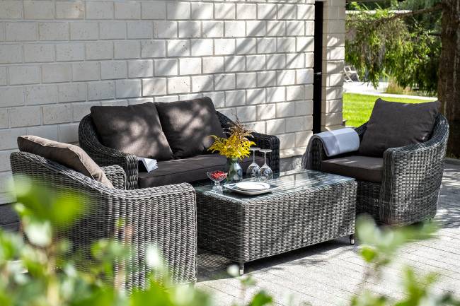 "Кон Панна" кресло из искусственного ротанга, цвет графит "Кон Панна" кресло из искусственного ротанга, цвет графит