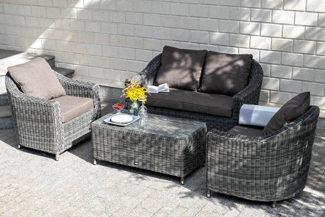 "Кон Панна" кресло из искусственного ротанга, цвет графит "Кон Панна" кресло из искусственного ротанга, цвет графит