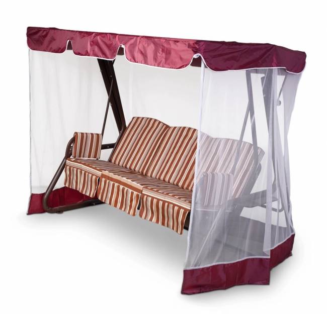 Тент-крыша + москитная сетка Барышня 247х170х185, бордовый Тент-крыша + москитная сетка Барышня 247х170х185, бордовый