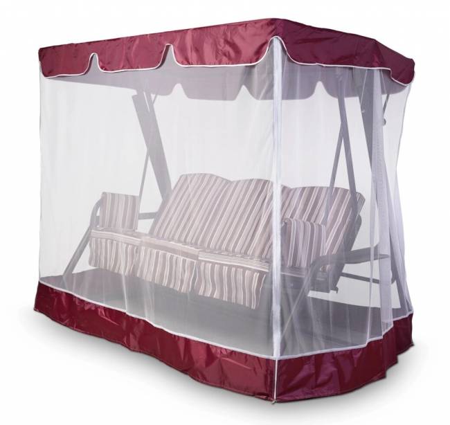 Тент-крыша + москитная сетка Барышня 247х170х185, бордовый Тент-крыша + москитная сетка Барышня 247х170х185, бордовый