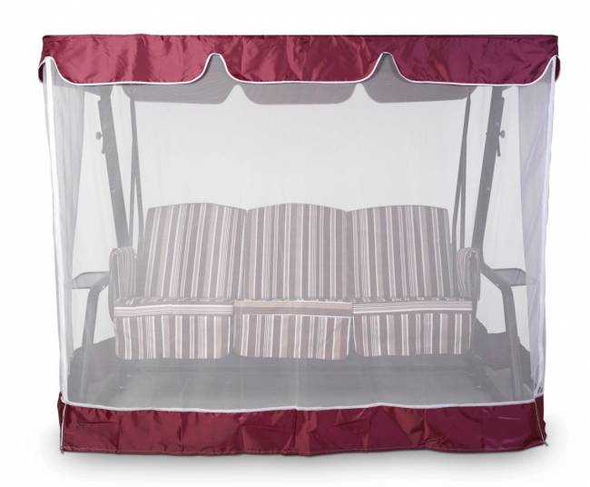Тент-крыша + москитная сетка Барышня 247х170х185, бордовый Тент-крыша + москитная сетка Барышня 247х170х185, бордовый