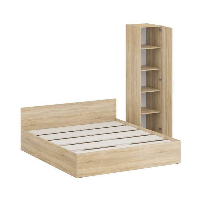 Кровать двуспальная 1800 с пеналом Стандарт цвет дуб сонома Кровать двуспальная 1800 с пеналом Стандарт цвет дуб сонома